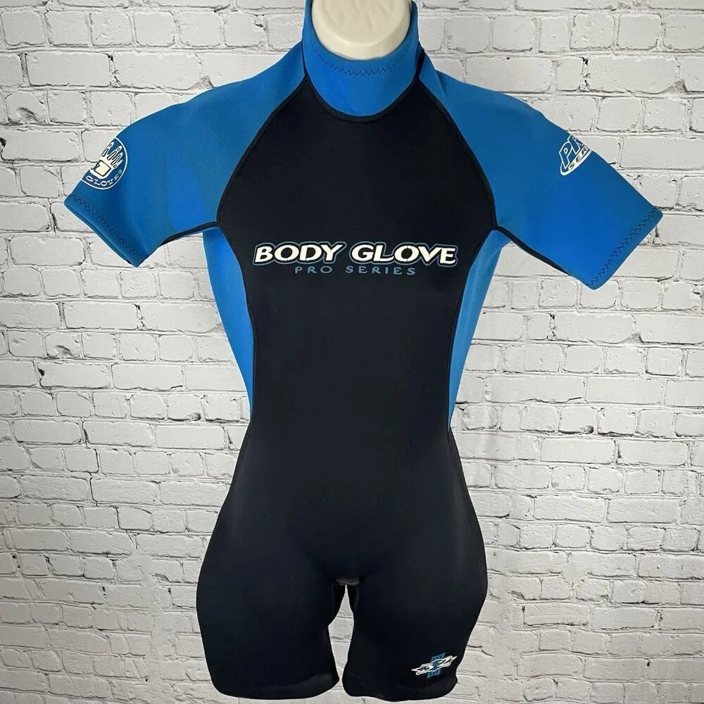 Body Glove Black & Blue 3.2mm Zipped Back Shorty Dive Spring Wetsuit Size 7